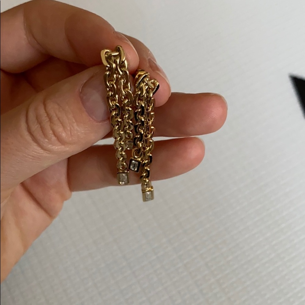 Stunning liquid chain KARL LAGERFELD earrings